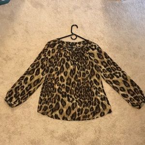 Sheer leopard top